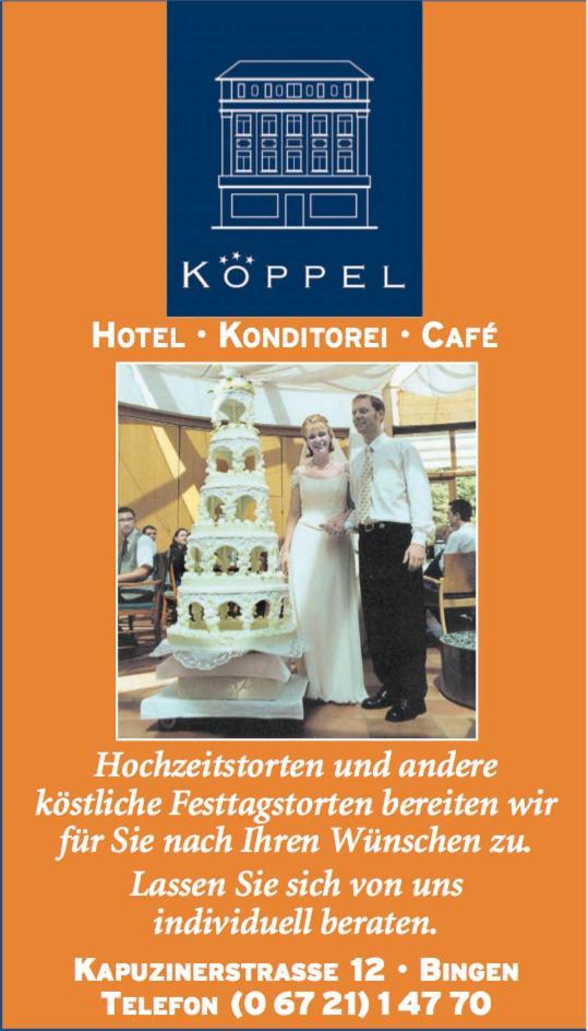 Hotel Cafe Konditorei Koppel Bingen am Rhein Exterior photo